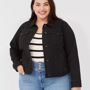 Lane Bryant Black Denim Jacket - Women’s Classic Fit